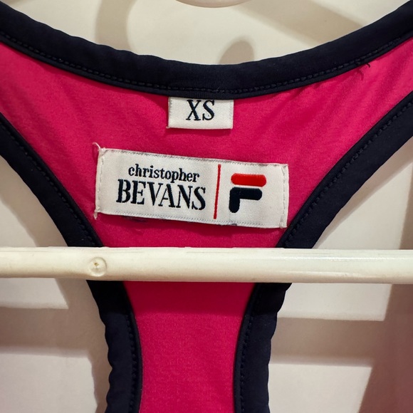 Fila pink & white work out tank, size XS - Picture 3 of 5